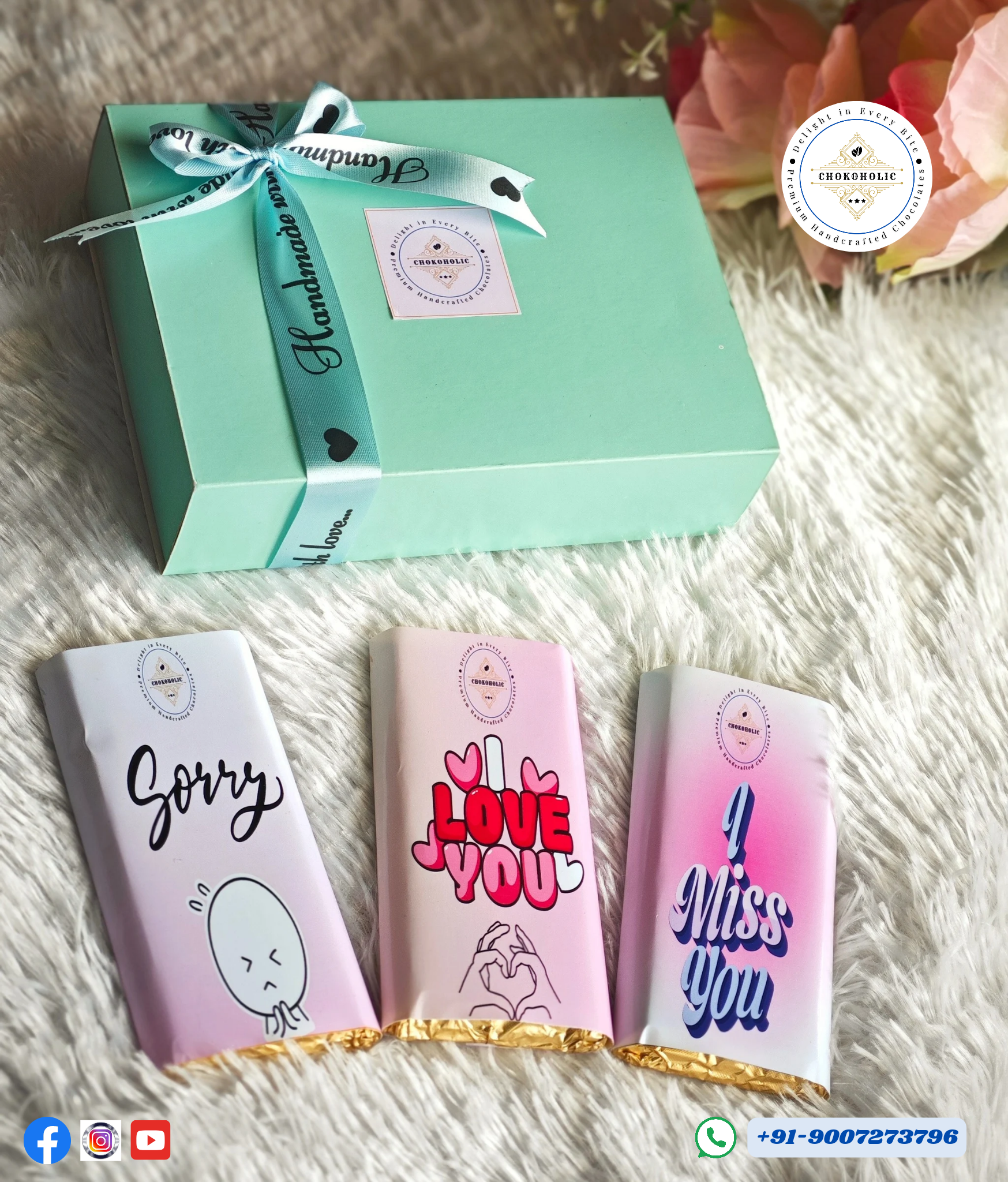 Love theme wrapped Chocolate Bar Combo