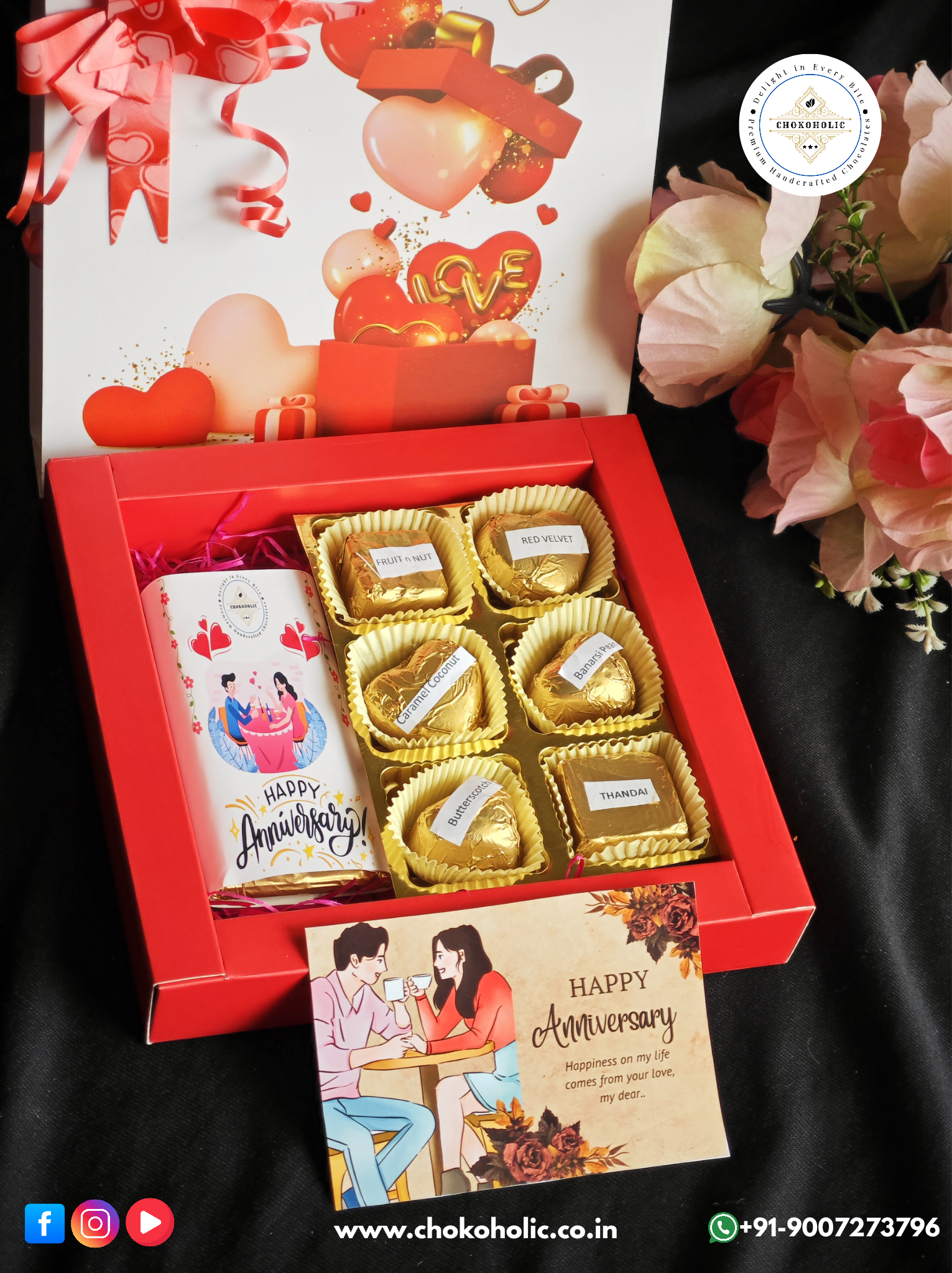 Personalised Anniversary / Birthday or any occasional chocolate gift box