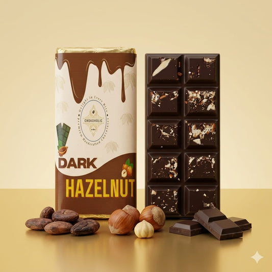 Chokoholic Dark Hazelnut Chocolate Medium Bar