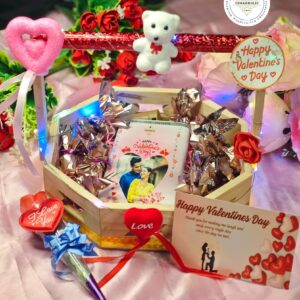 Valentine’s Day Special Premium Handmade Chocolate Large Basket ( Personalised)